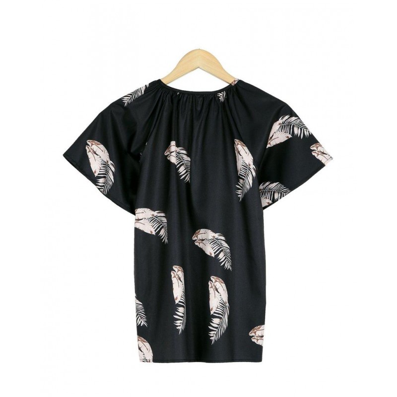 Casual Print Short Sleeve Top