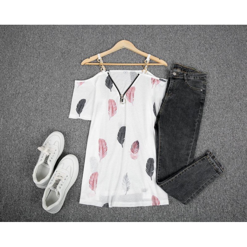 Chic Print Short Sleeve Top