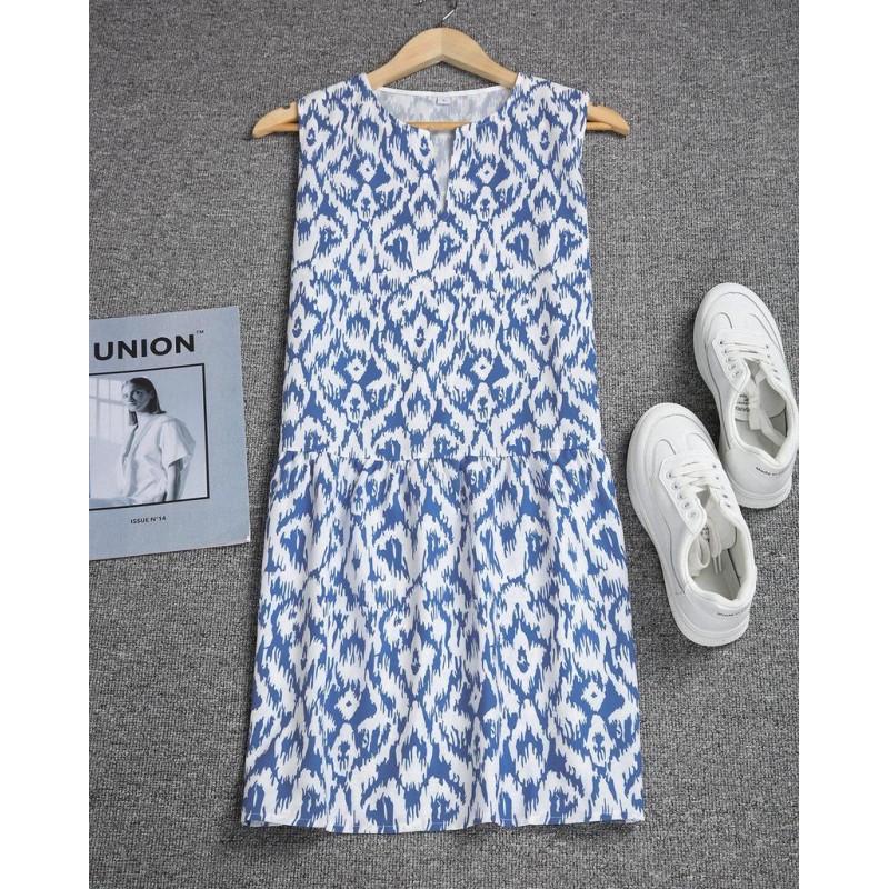 Stylish Print Sleeveless Mini Dress