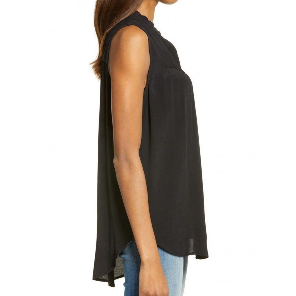 Classy Black V-Neck Sleeveless Top