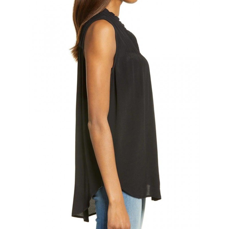 Classy Black V-Neck Sleeveless Top