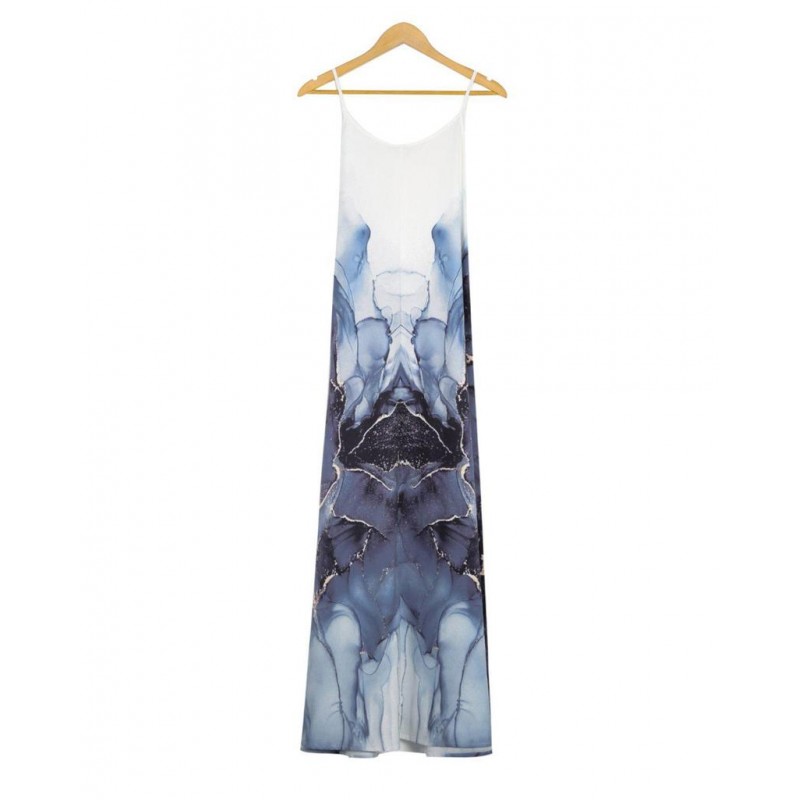 Modern Sleeveless Print Maxi Dress