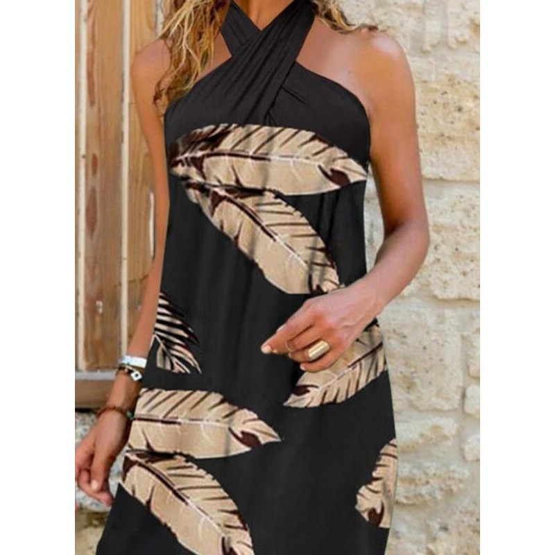 Remember Your Dreams Feather Print Dress