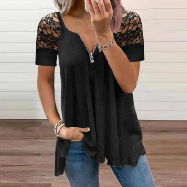 Chic Plain Short Sleeve Top