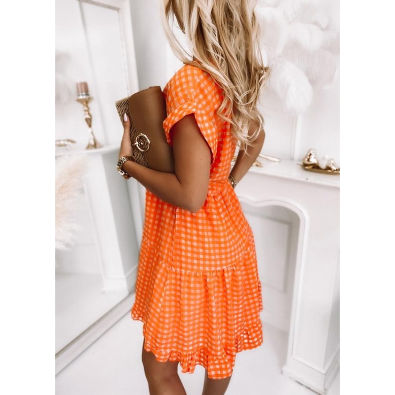 Youthful Print Short Sleeve Mini Dress