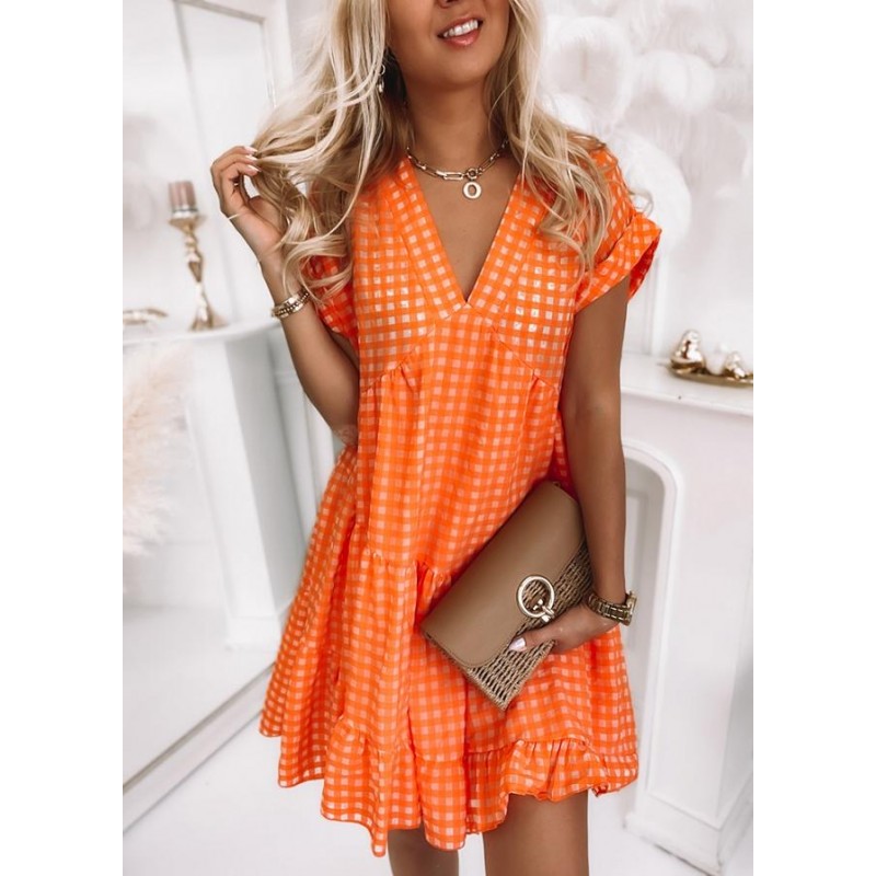 Youthful Print Short Sleeve Mini Dress