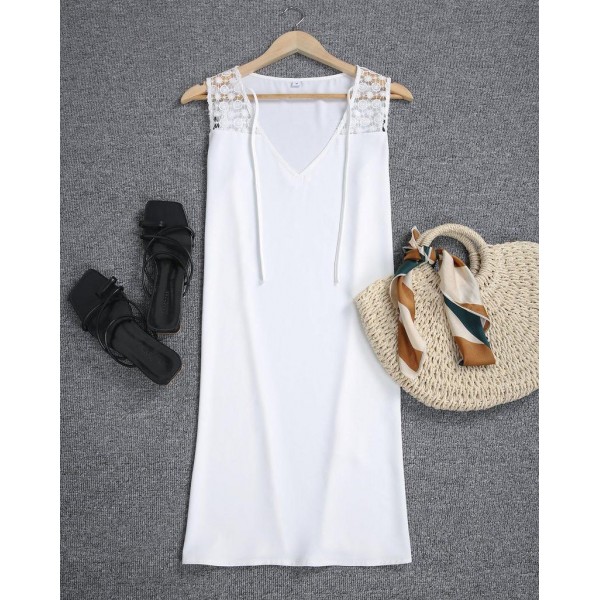 Classy Plain Sleeveless Mini Dress