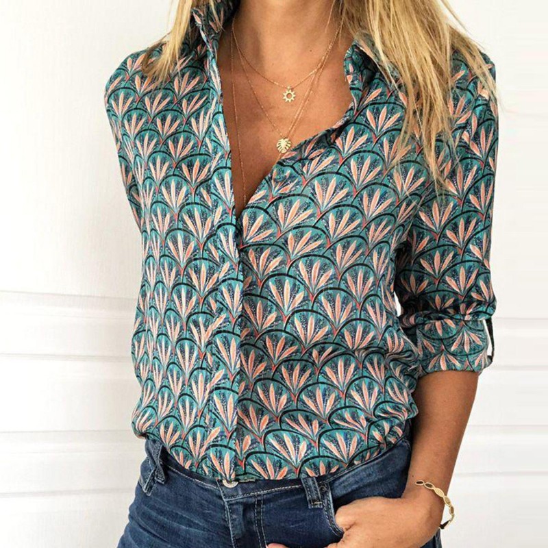 Modern Print Long Sleeve Shirt