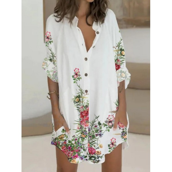 Youthful Print Short Sleeve Mini Dress