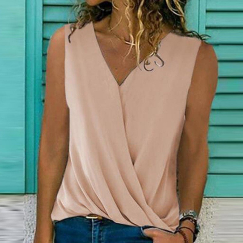 Fashionable Plain Sleeveless Top