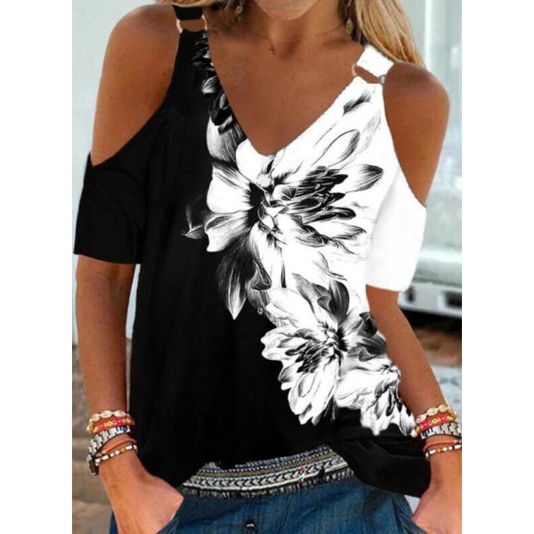 Special Short Sleeve Floral Top