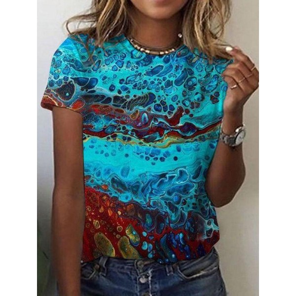 Fresh Print Short Sleeve Top