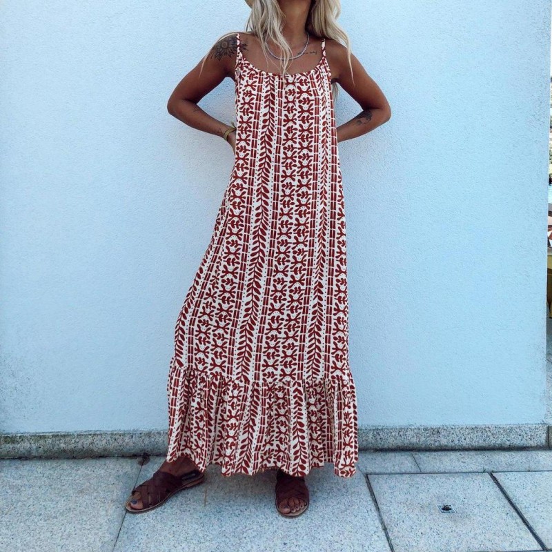 Glamorous Sleeveless Print Maxi Dress