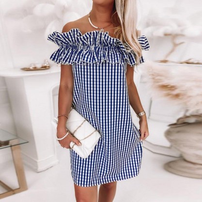 Youthful Print Short Sleeve Mini Dress