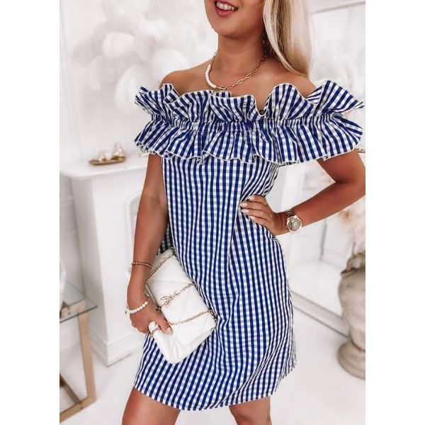 Youthful Print Short Sleeve Mini Dress