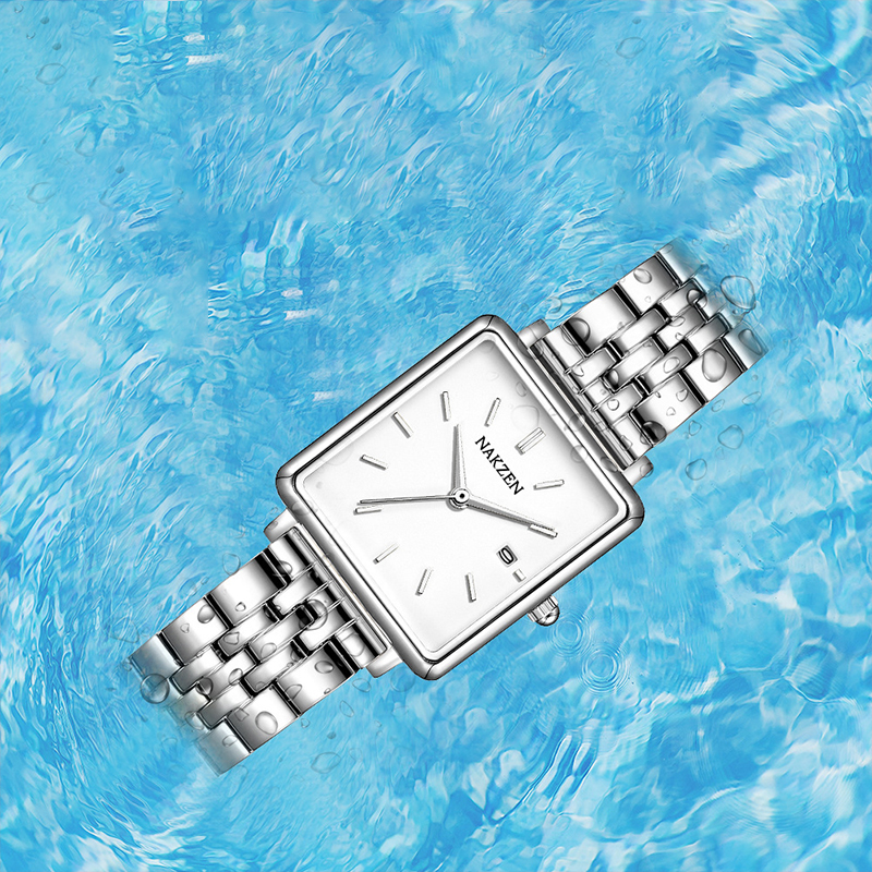 Women's Silver Square Quartz Watch